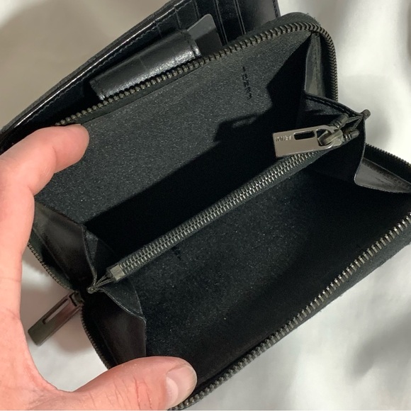 FENDI black FF logo jacquard/leather FULL TIME AGENDA wallet CLUTCH - Picture 10 of 16